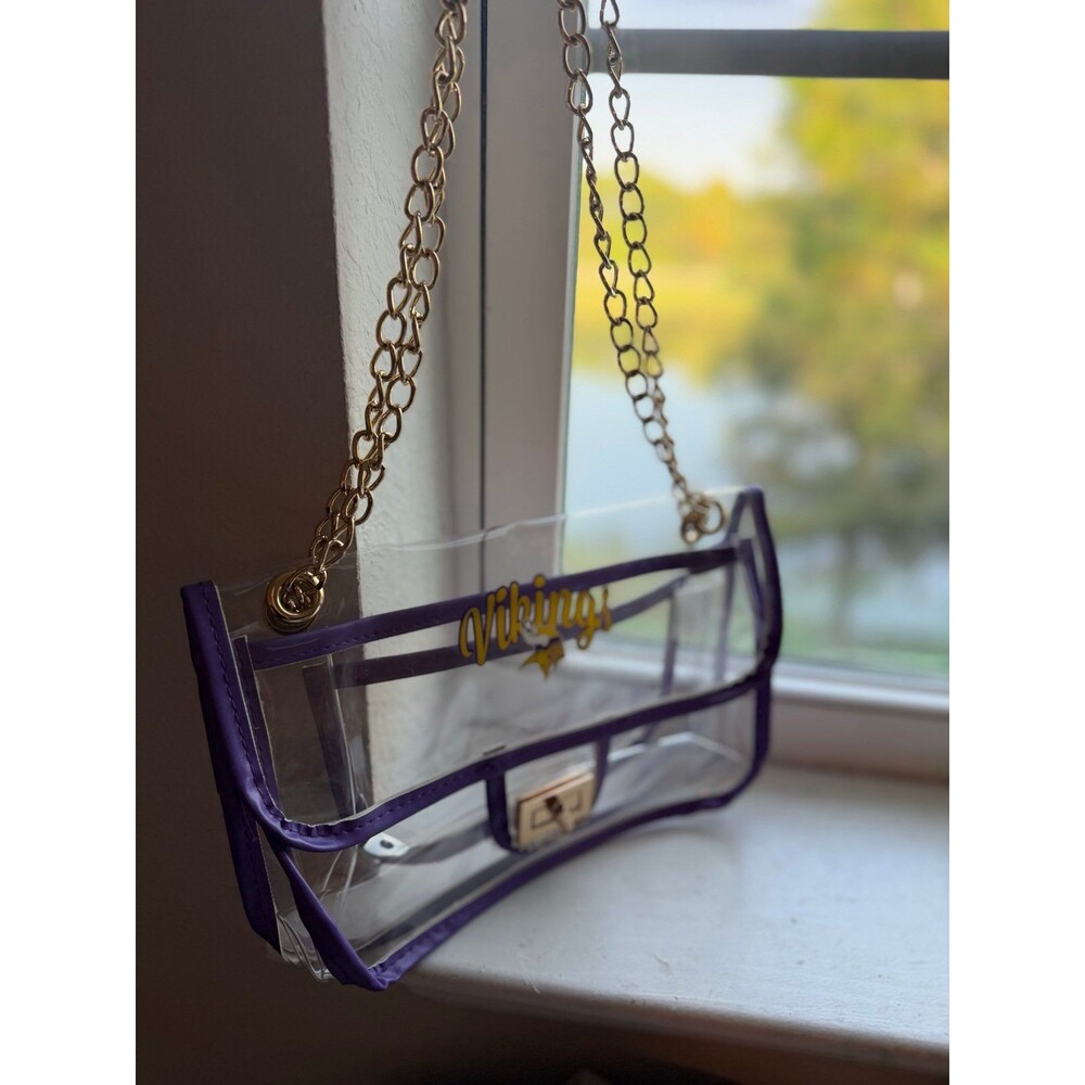 Minnesota Vikings NFL Football Clear Stadium Fashion Purse by Foco - Picture 4 of 12